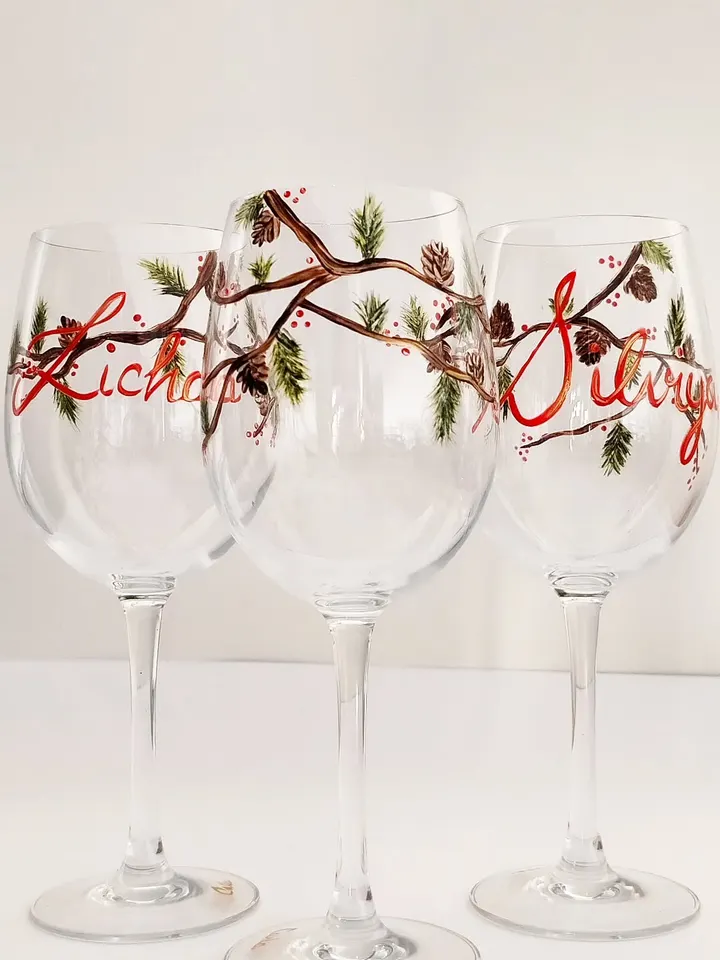 Christmas Name Glasses