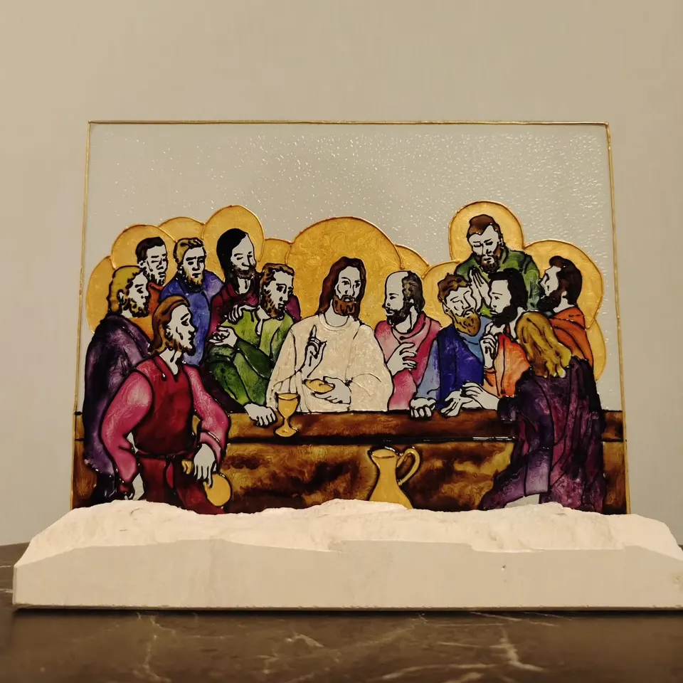 The Last Supper: Vitrail on Stone