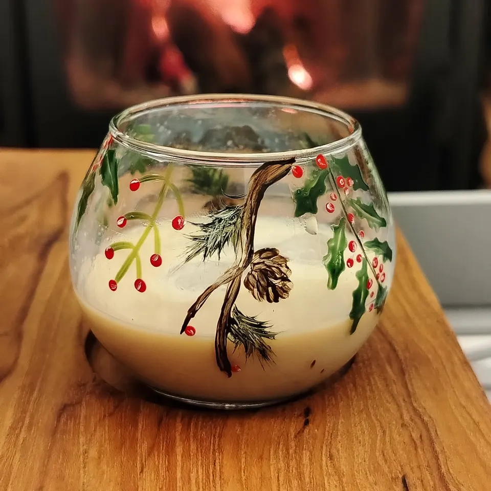 Winter Candle Glass