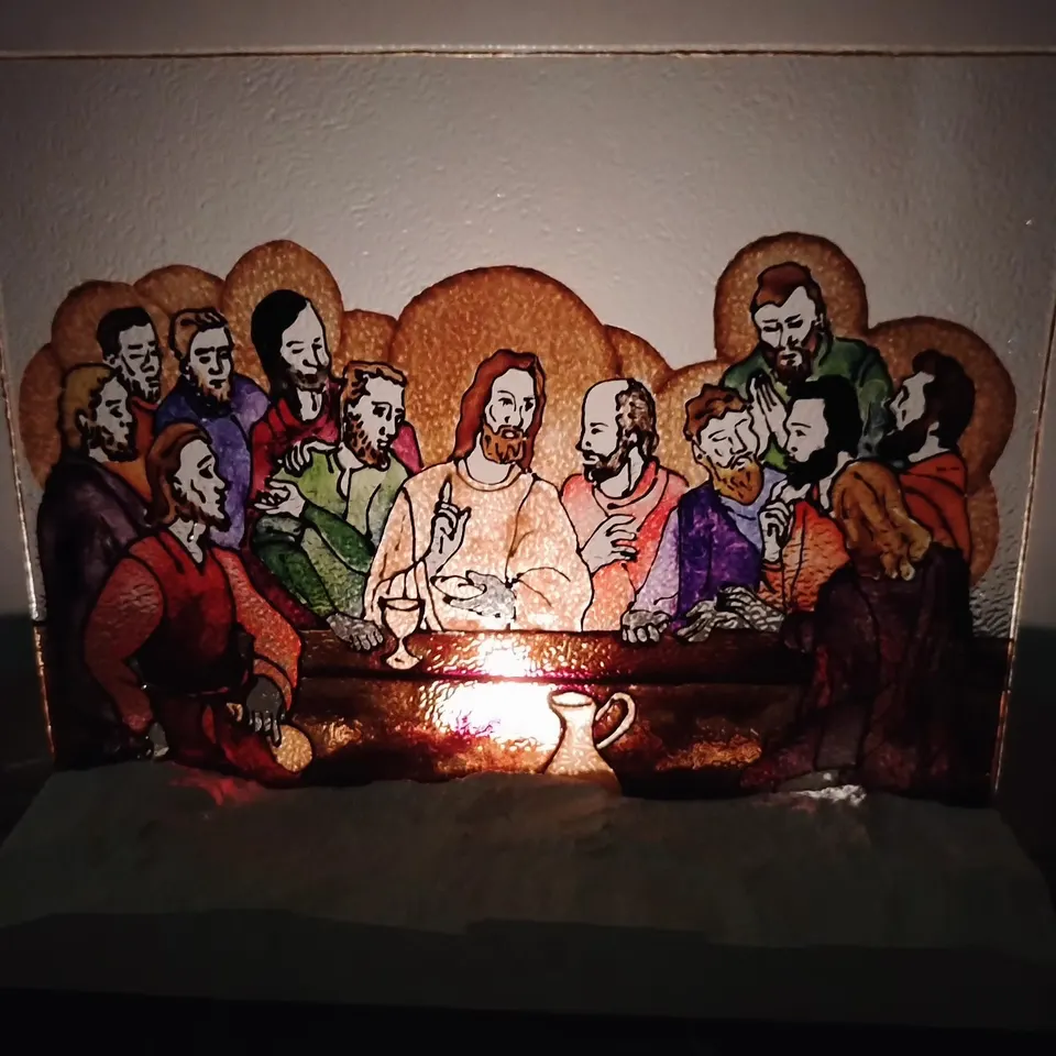 The Last Supper: Vitrail on Stone