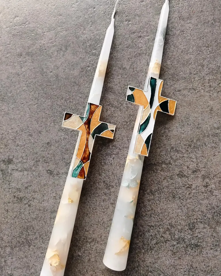 Palms 2025: Stained-glass Cross Candles