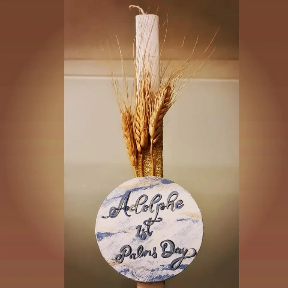 Palms Day Candle for Baby Adolphe