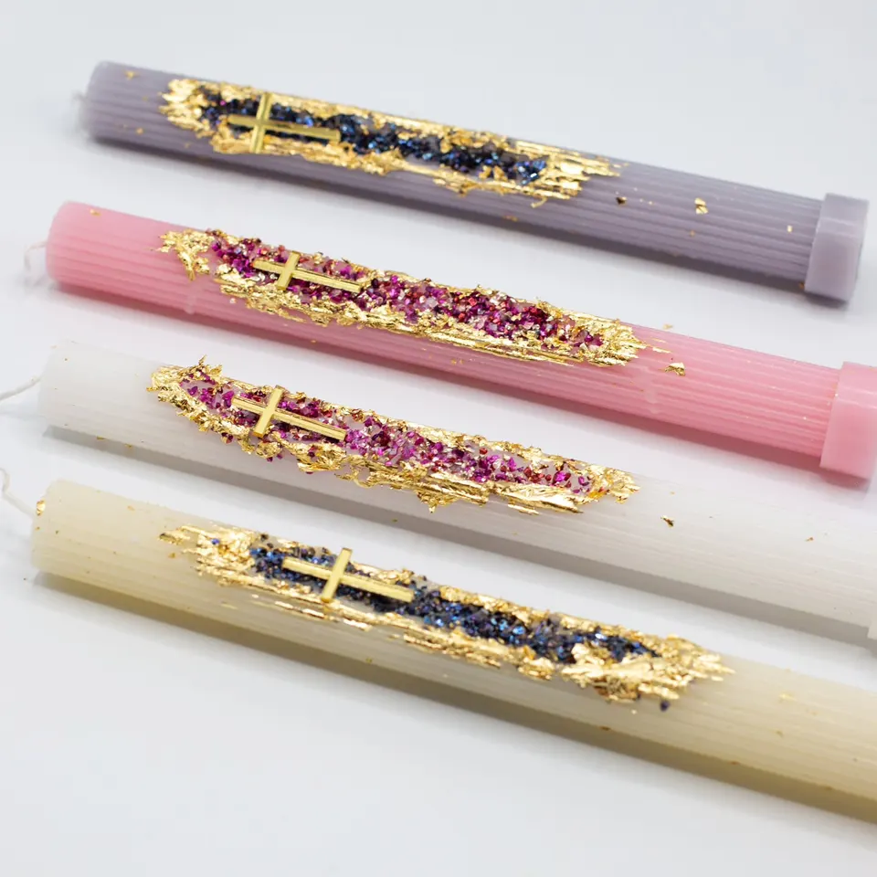 Palms 2026: Glitter Cross Candles