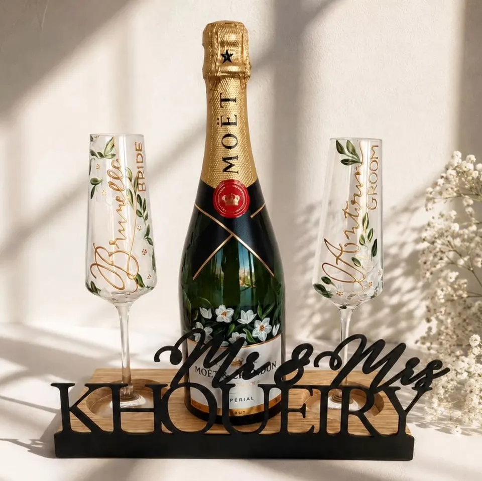 Mr & Mrs Champagne Flutes