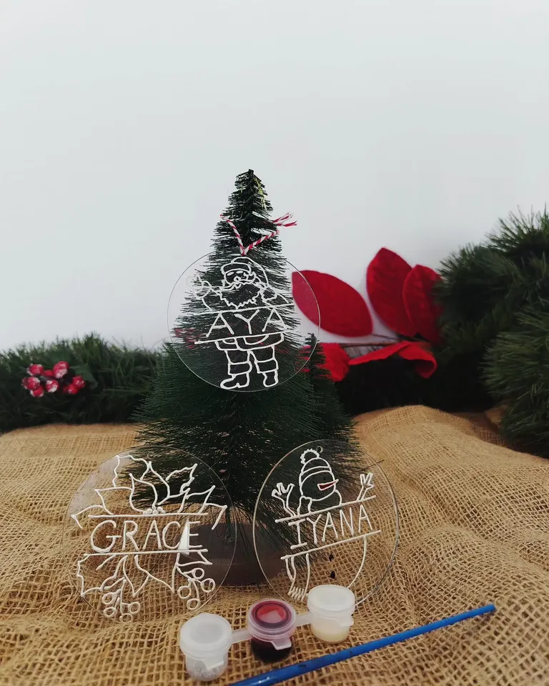 Name Ornaments to Paint