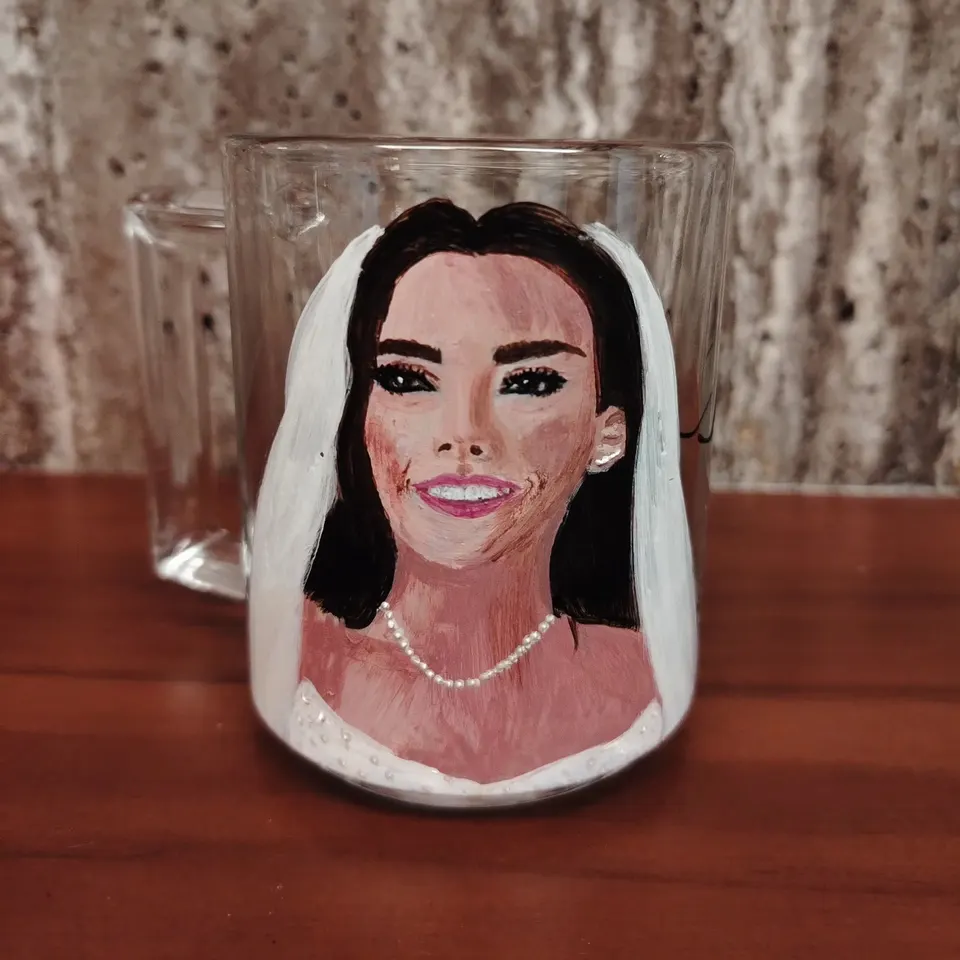 Bride Portrait Glass