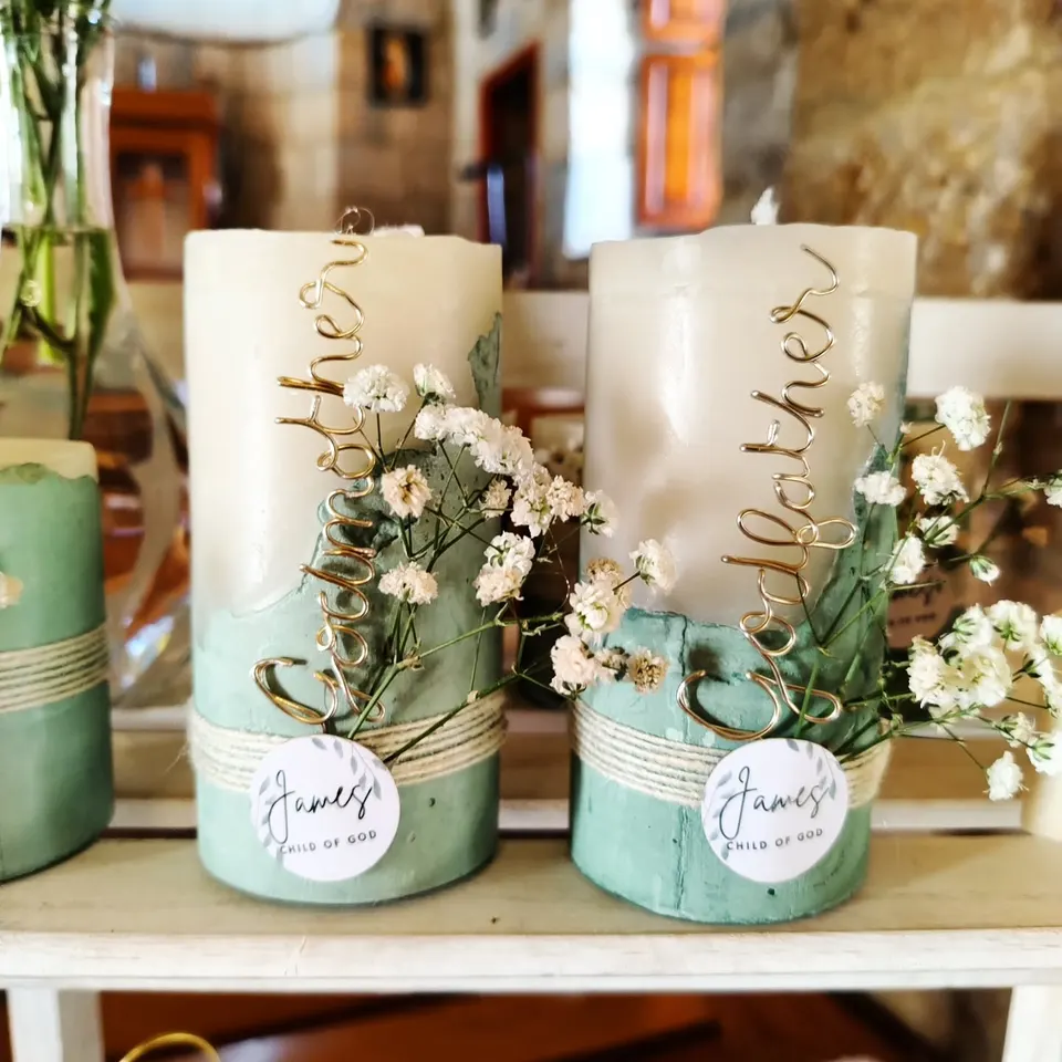 Customized Baptism Candles