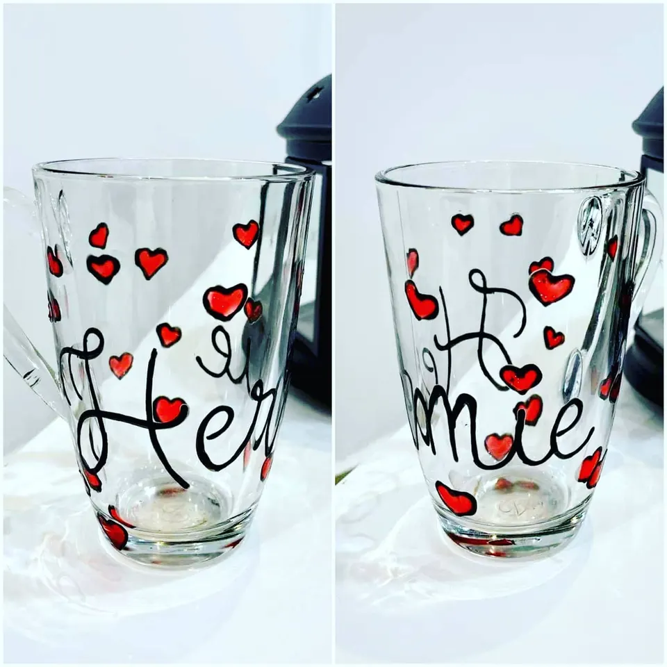 Hearts Name Glasses