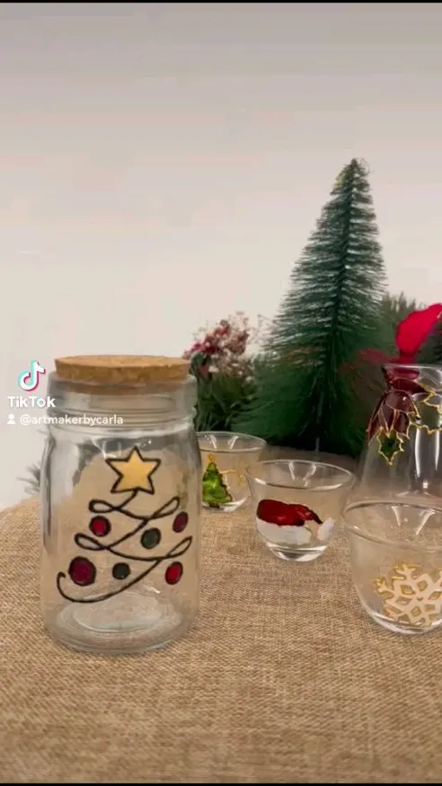 Christmas Jar & Glasses