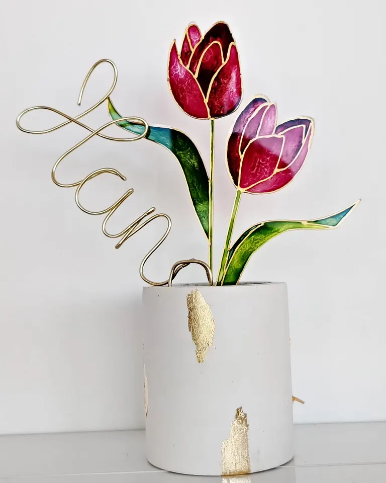 Eternal Tulip with Wire Name