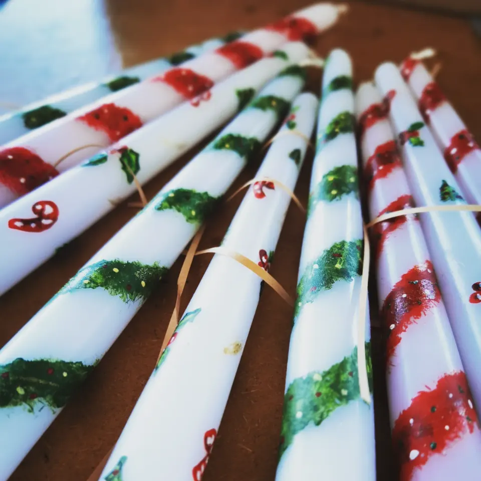 Candy Cane Candles