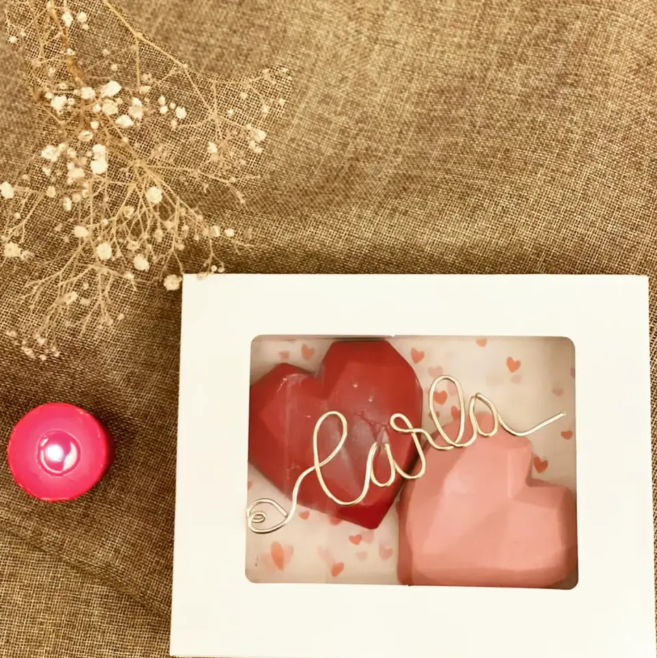 Heart Cake with Wire Name